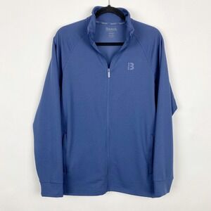 Bench Urbanwear Waffle Knit Full Zip Track Jacket Mens Small Blue‎